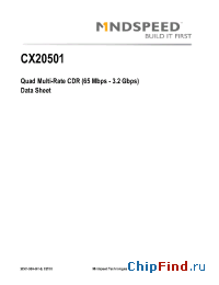 Datasheet CX20501 manufacturer Mindspeed