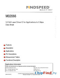 Datasheet M02066-TQ-EVM manufacturer Mindspeed