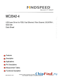 Datasheet MC2042-4DIEWP manufacturer Mindspeed