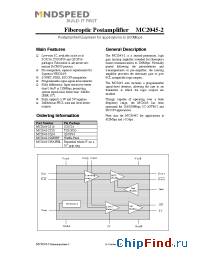 Datasheet MC2045-2T20 manufacturer Mindspeed