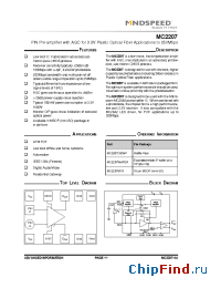 Datasheet MC2207 manufacturer Mindspeed