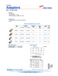Datasheet ADAPTERS_BNC_SMA manufacturer Mini-Circuits