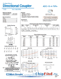 Datasheet ADC-10-4-75R+ manufacturer Mini-Circuits