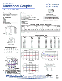 Datasheet ADC-15-4-75+ manufacturer Mini-Circuits