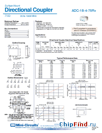 Datasheet ADC-18-4-75R+ manufacturer Mini-Circuits