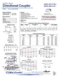 Datasheet ADC-20-4-75+ manufacturer Mini-Circuits