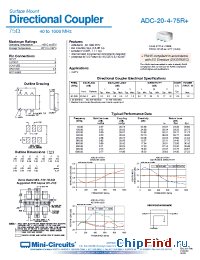 Datasheet ADC-20-4-75R+ manufacturer Mini-Circuits