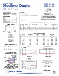 Datasheet ADC-8-4-75+ manufacturer Mini-Circuits