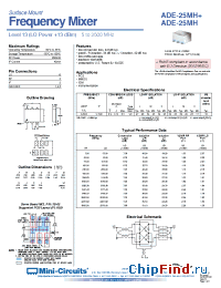 Datasheet ADE-25MH+ manufacturer Mini-Circuits