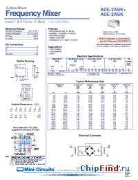 Datasheet ADE-2ASK+ manufacturer Mini-Circuits