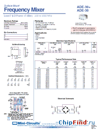Datasheet ADE-30+ manufacturer Mini-Circuits