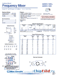 Datasheet ADEX-10H+ manufacturer Mini-Circuits