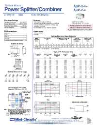 Datasheet ADP-2-4+ manufacturer Mini-Circuits