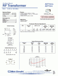 Datasheet ADT16-6+ manufacturer Mini-Circuits