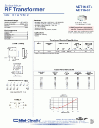 Datasheet ADT16-6T+ manufacturer Mini-Circuits