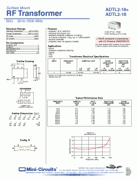 Datasheet ADTL2-18+ manufacturer Mini-Circuits