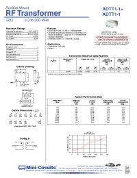 Datasheet ADTT1-1+ manufacturer Mini-Circuits