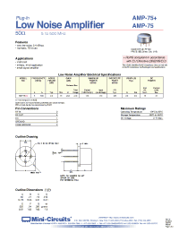 Datasheet AMP-75+ manufacturer Mini-Circuits