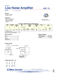 Datasheet AMP-76 manufacturer Mini-Circuits