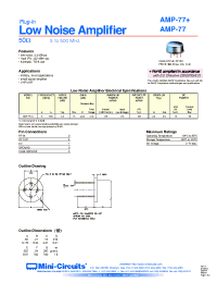 Datasheet AMP-77 manufacturer Mini-Circuits