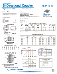 Datasheet BDCA-10-25 manufacturer Mini-Circuits