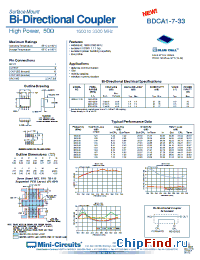 Datasheet BDCA1-7-33MEMM manufacturer Mini-Circuits