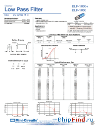 Datasheet BLP-1000 manufacturer Mini-Circuits