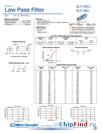 Datasheet BLP-850 manufacturer Mini-Circuits