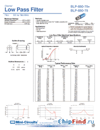 Datasheet BLP-850-75 manufacturer Mini-Circuits