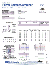 Datasheet BP2P manufacturer Mini-Circuits