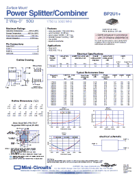 Datasheet BP2U1+ manufacturer Mini-Circuits