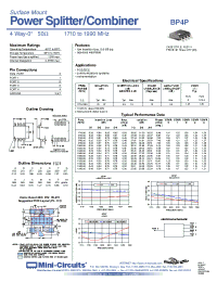 Datasheet BP4P manufacturer Mini-Circuits