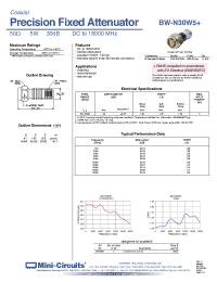 Datasheet BW-N30W5+ manufacturer Mini-Circuits