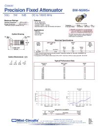 Datasheet BW-N5W5+ manufacturer Mini-Circuits