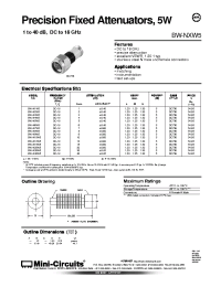 Datasheet BW-NXW5 manufacturer Mini-Circuits