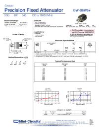 Datasheet BW-S6W5+ manufacturer Mini-Circuits