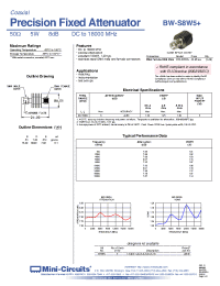 Datasheet BW-S8W5+ manufacturer Mini-Circuits