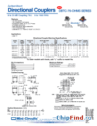 Datasheet DBTC-75_OHMS_ manufacturer Mini-Circuits