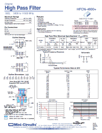 Datasheet HFCN-4600D+ manufacturer Mini-Circuits