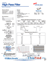 Datasheet HFCN-650 manufacturer Mini-Circuits