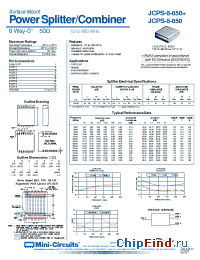 Datasheet JCPS-8-850+ manufacturer Mini-Circuits