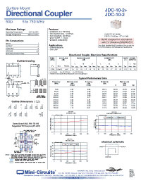 Datasheet JDC-10-2+ manufacturer Mini-Circuits