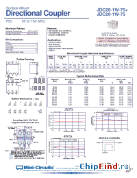 Datasheet JDC20-1W-75 manufacturer Mini-Circuits