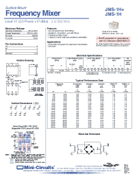 Datasheet JMS-1H+ manufacturer Mini-Circuits