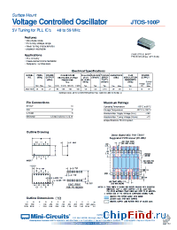 Datasheet JTOS-100P manufacturer Mini-Circuits
