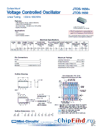 Datasheet JTOS-1650+ manufacturer Mini-Circuits