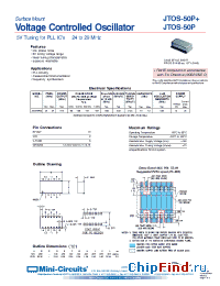 Datasheet JTOS-50P+ manufacturer Mini-Circuits