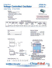 Datasheet JTOS-75+ manufacturer Mini-Circuits