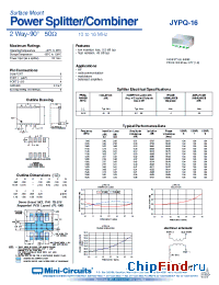 Datasheet JYPQ-16 manufacturer Mini-Circuits