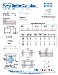 Datasheet JYPQ-160 manufacturer Mini-Circuits